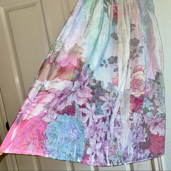 LAPIS FLOWING DRESS - Picture 1 of 6